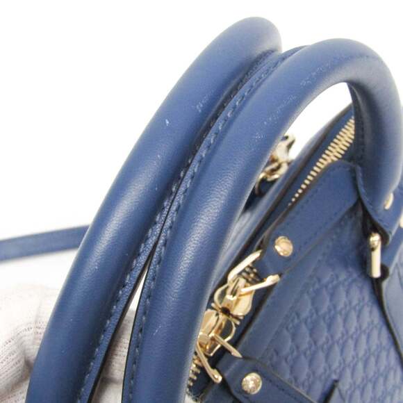 GUCCI Authentic Blue Leather Shoulder Bag - Picture 12 of 16
